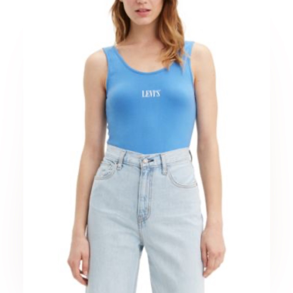 Levi's Blue Bodysuit Scoop Neck Tank